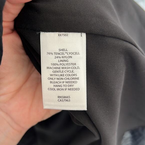 Chelsea28 Nordstrom Split Neck Rumpled Satin Dress LBD Small - Picture 6 of 7